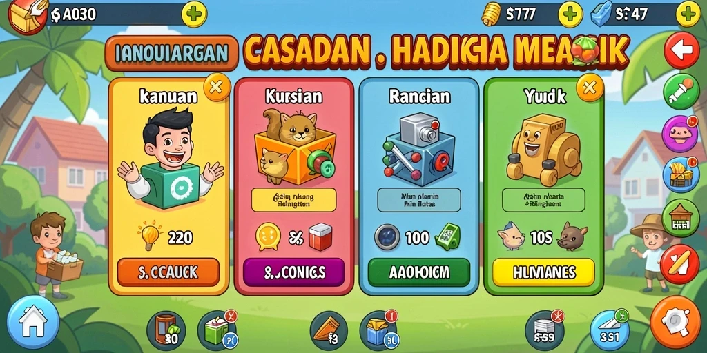 Sistem upgrade karakter yang menyenangkan.