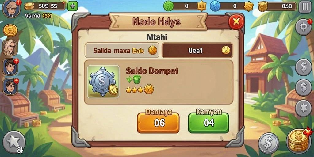Tantangan level yang menguji strategi pemain.